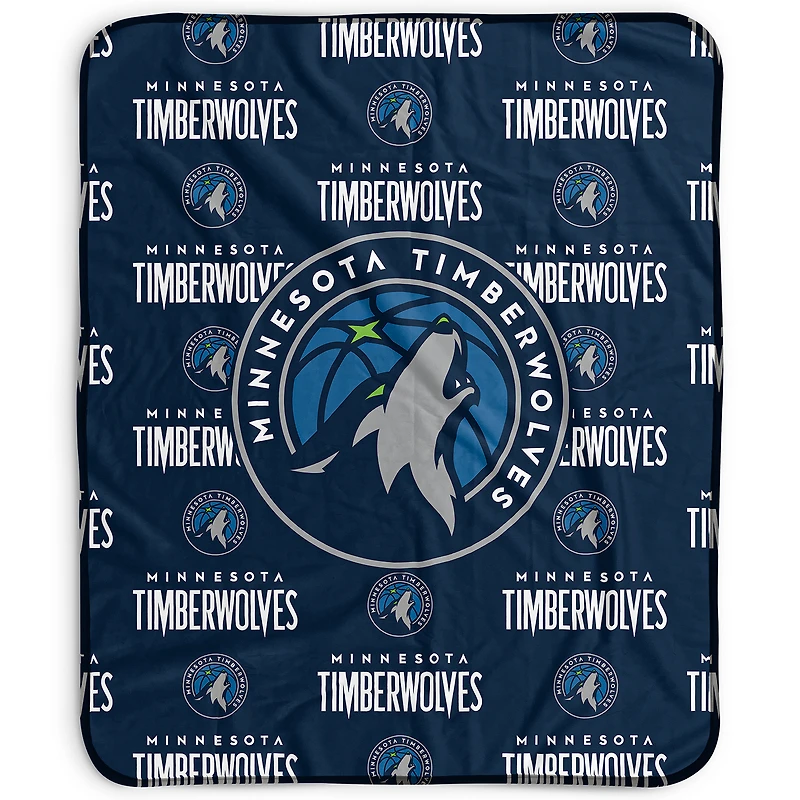 Pegasus Minnesota Timberwolves 50" x 60" Repeat Wordmark Fleece Blanket