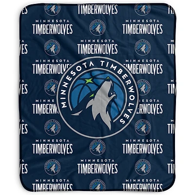 Pegasus Minnesota Timberwolves 50" x 60" Repeat Wordmark Fleece Blanket