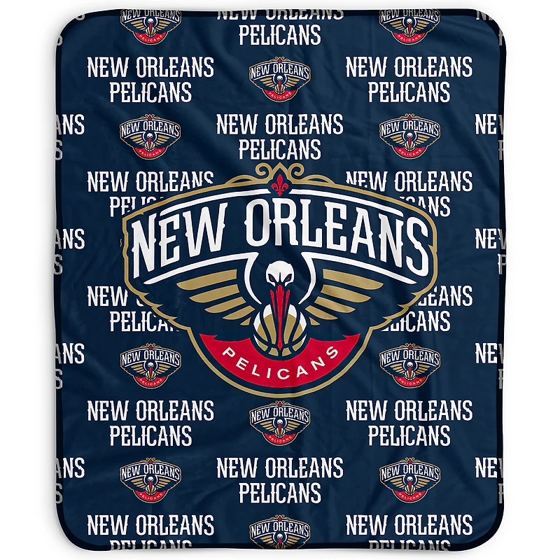 Pegasus New Orleans Pelicans 50" x 60" Repeat Wordmark Fleece Blanket