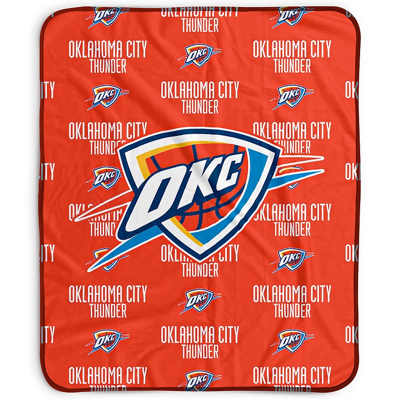 Pegasus Oklahoma City Thunder 50" x 60" Repeat Wordmark Fleece Blanket