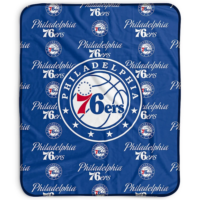 Pegasus Philadelphia 76ers 50" x 60" Repeat Wordmark Fleece Blanket
