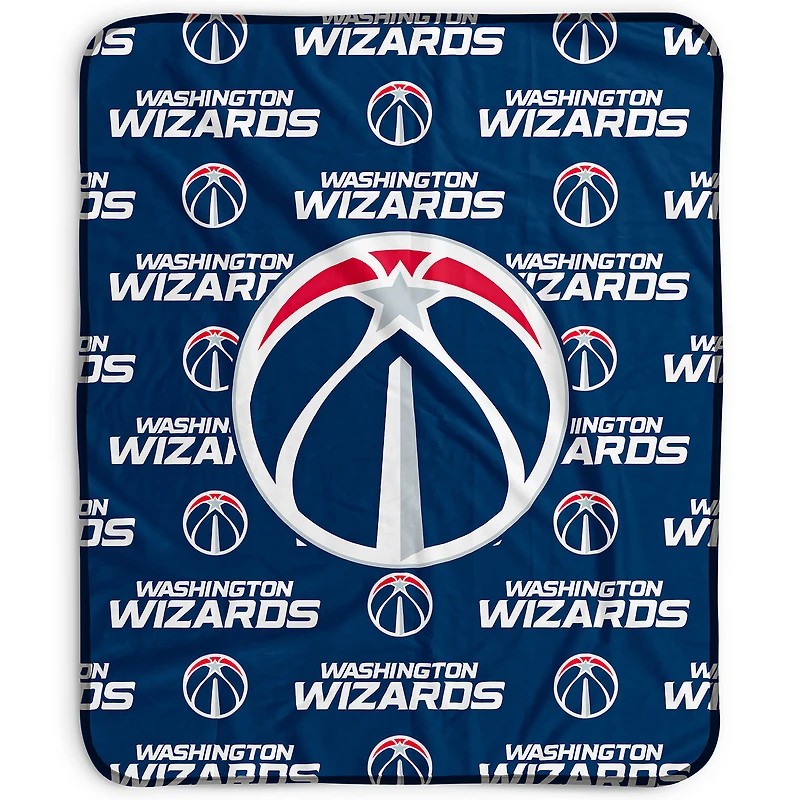 Pegasus Washington Wizards 50" x 60" Repeat Wordmark Fleece Blanket