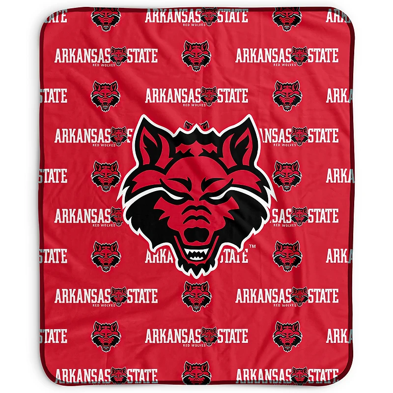 Pegasus Arkansas State Red Wolves 50" x 60" Repeat Wordmark Fleece Blanket