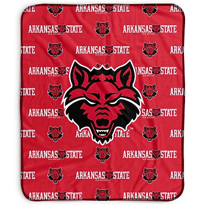 Pegasus Arkansas State Red Wolves 50" x 60" Repeat Wordmark Fleece Blanket