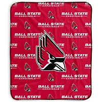 Pegasus Ball State Cardinals 50" x 60" Repeat Wordmark Fleece Blanket