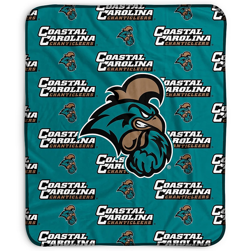 Pegasus Coastal Carolina Chanticleers 50" x 60" Repeat Wordmark Fleece Blanket