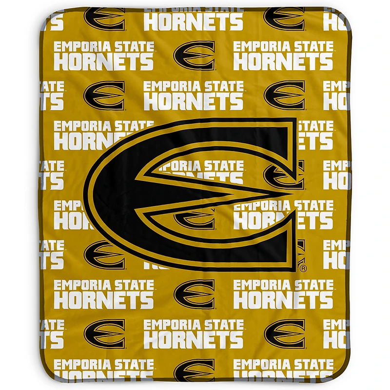 Pegasus Emporia State Hornets 50" x 60" Repeat Wordmark Fleece Blanket