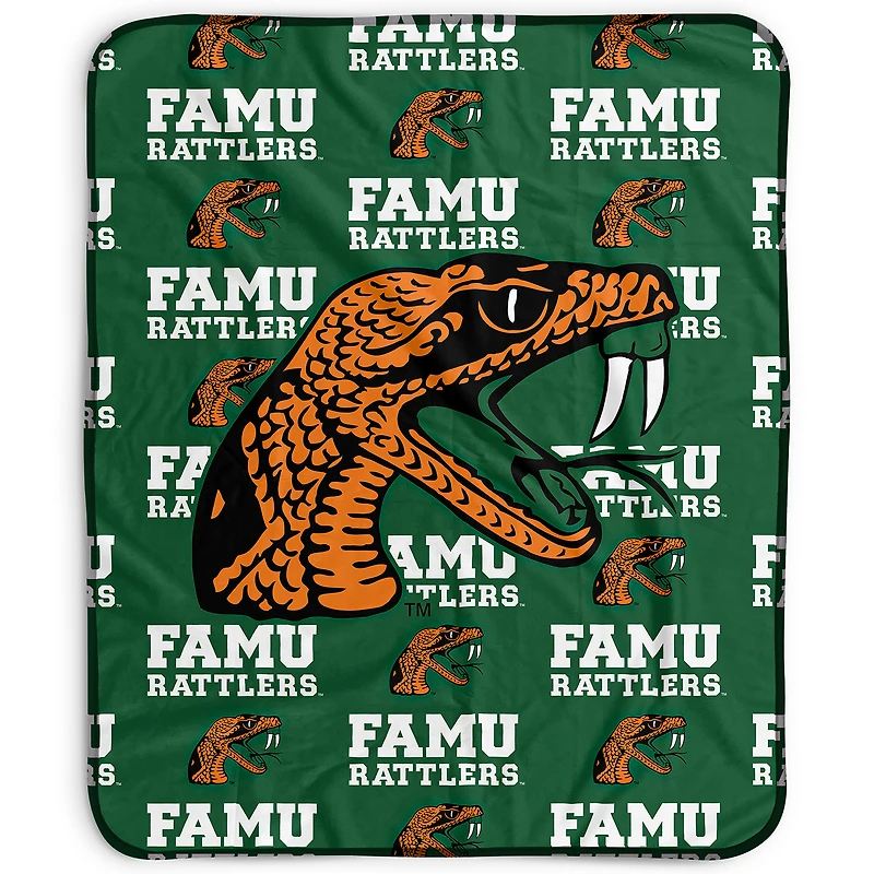 Pegasus Florida A&M Rattlers 50" x 60" Repeat Wordmark Fleece Blanket