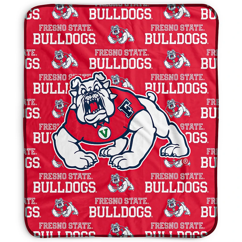 Pegasus Fresno State Bulldogs 50" x 60" Repeat Wordmark Fleece Blanket