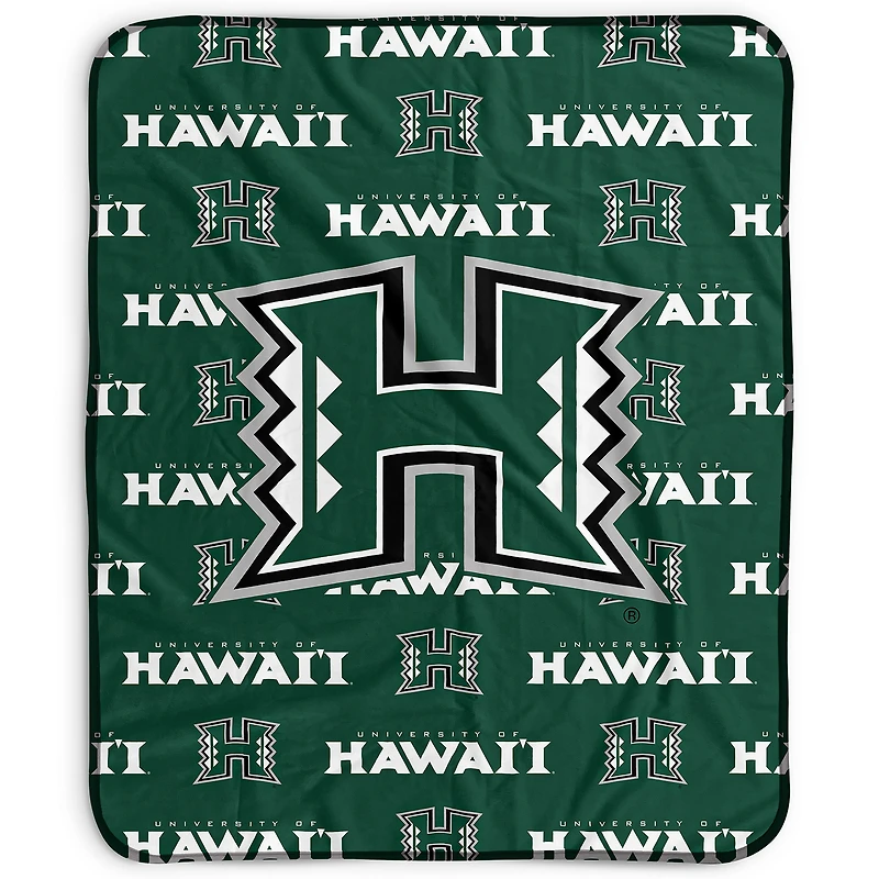Pegasus Hawaii Rainbow Warriors 50" x 60" Repeat Wordmark Fleece Blanket