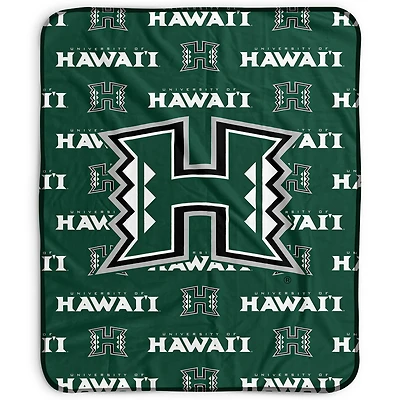Pegasus Hawaii Rainbow Warriors 50" x 60" Repeat Wordmark Fleece Blanket