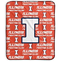 Pegasus Illinois Fighting Illini 50" x 60" Repeat Wordmark Fleece Blanket