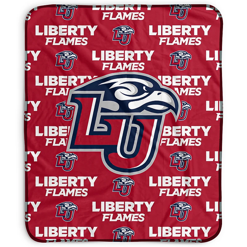 Pegasus Liberty Flames 50" x 60" Repeat Wordmark Fleece Blanket