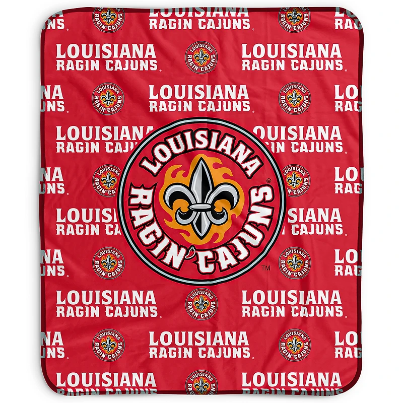 Pegasus Louisiana Ragin' Cajuns 50" x 60" Repeat Wordmark Fleece Blanket