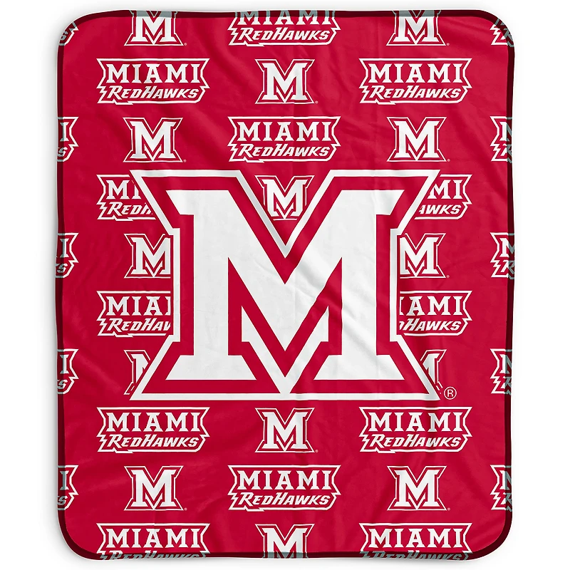 Pegasus Miami University RedHawks 50" x 60" Repeat Wordmark Fleece Blanket