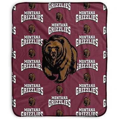 Pegasus Montana Grizzlies 50" x 60" Repeat Wordmark Fleece Blanket