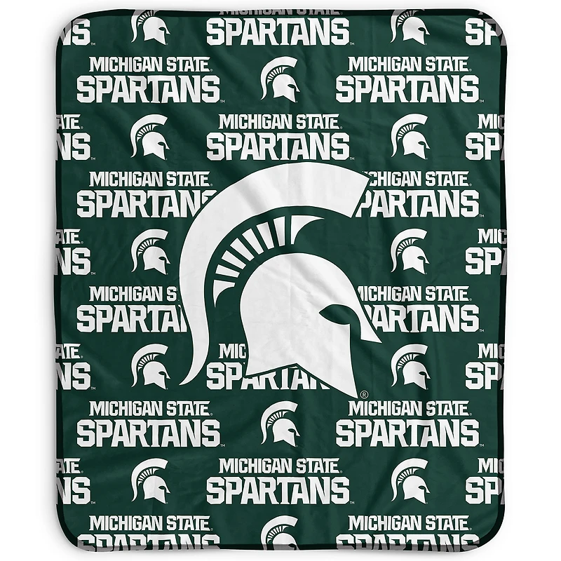 Pegasus Michigan State Spartans 50" x 60" Repeat Wordmark Fleece Blanket