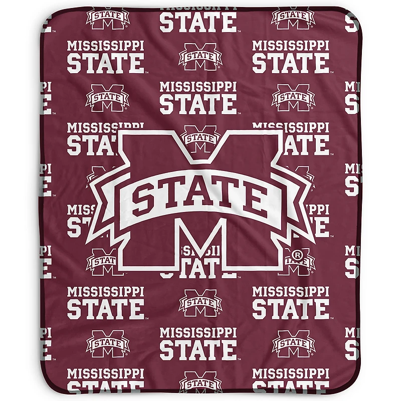 Pegasus Mississippi State Bulldogs 50" x 60" Repeat Wordmark Fleece Blanket
