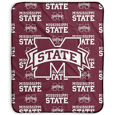 Pegasus Mississippi State Bulldogs 50" x 60" Repeat Wordmark Fleece Blanket