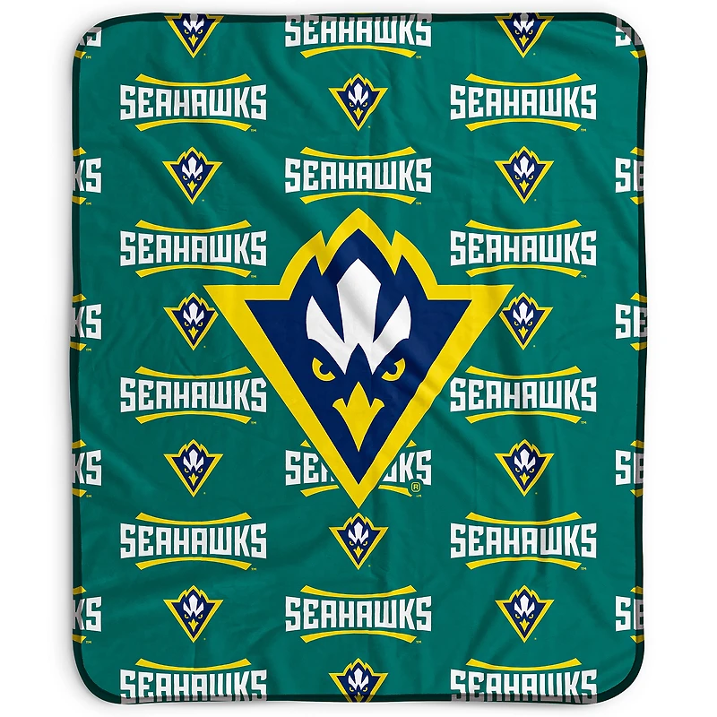 Pegasus UNC Wilmington Seahawks 50" x 60" Repeat Wordmark Fleece Blanket
