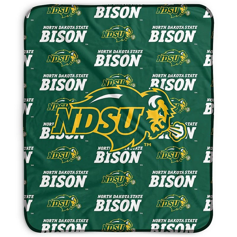 Pegasus NDSU Bison 50" x 60" Repeat Wordmark Fleece Blanket