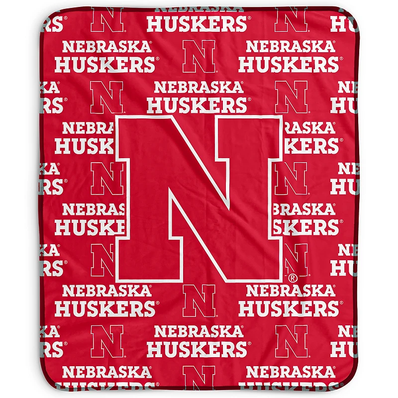 Pegasus Nebraska Huskers 50" x 60" Repeat Wordmark Fleece Blanket
