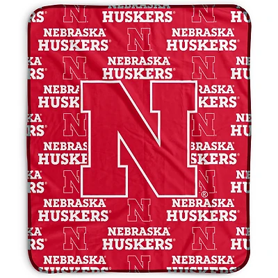 Pegasus Nebraska Huskers 50" x 60" Repeat Wordmark Fleece Blanket