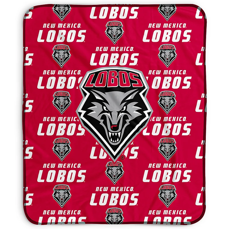 Pegasus New Mexico Lobos 50" x 60" Repeat Wordmark Fleece Blanket