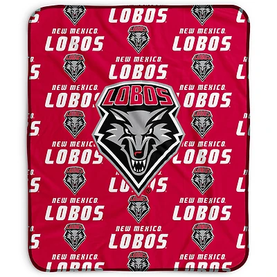 Pegasus New Mexico Lobos 50" x 60" Repeat Wordmark Fleece Blanket