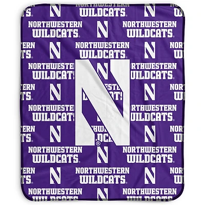 Pegasus Northwestern Wildcats 50" x 60" Repeat Wordmark Fleece Blanket