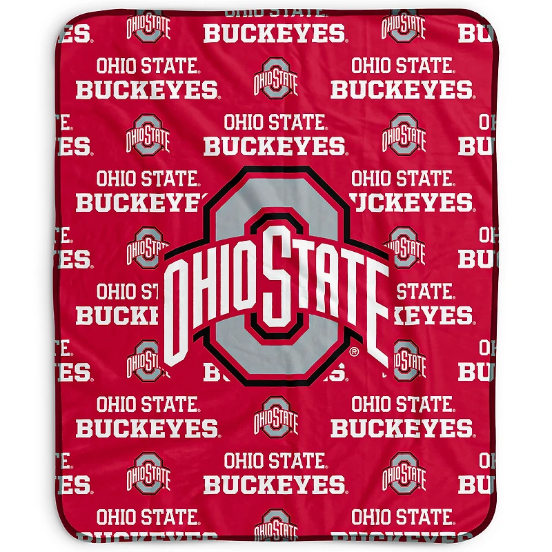 Pegasus Ohio State Buckeyes 50" x 60" Repeat Wordmark Fleece Blanket