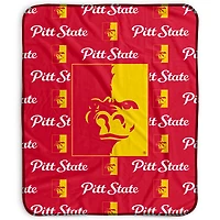 Pegasus Pittsburg State Gorillas 50" x 60" Repeat Wordmark Fleece Blanket