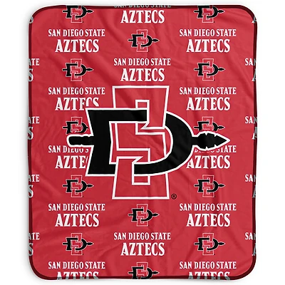 Pegasus San Diego State Aztecs 50" x 60" Repeat Wordmark Fleece Blanket