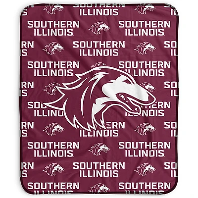 Pegasus Southern Illinois Salukis 50" x 60" Repeat Wordmark Fleece Blanket