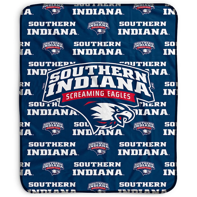 Pegasus Southern Indiana Screaming Eagles 50" x 60" Repeat Wordmark Fleece Blanket
