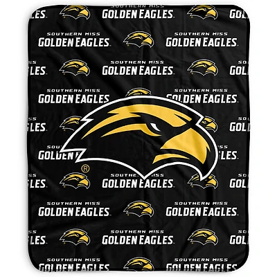 Pegasus Southern Miss Golden Eagles 50" x 60" Repeat Wordmark Fleece Blanket
