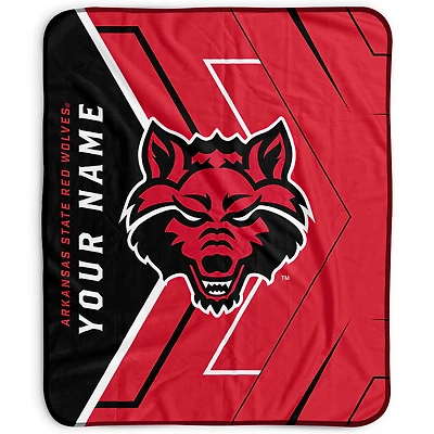 Pegasus Arkansas State Red Wolves 50" x 60" Arrow Personalized Fleece Blanket