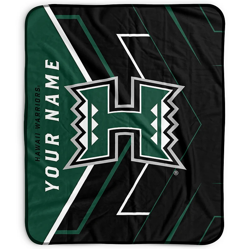 Pegasus Hawaii Rainbow Warriors 50" x 60" Arrow Personalized Fleece Blanket