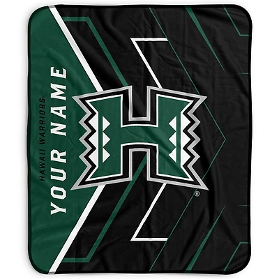 Pegasus Hawaii Rainbow Warriors 50" x 60" Arrow Personalized Fleece Blanket