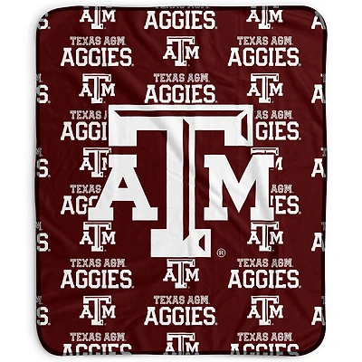Pegasus Texas A&M Aggies 50" x 60" Repeat Wordmark Fleece Blanket