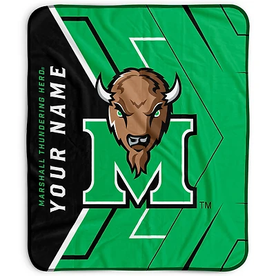 Pegasus Marshall Thundering Herd 50" x 60" Arrow Personalized Fleece Blanket