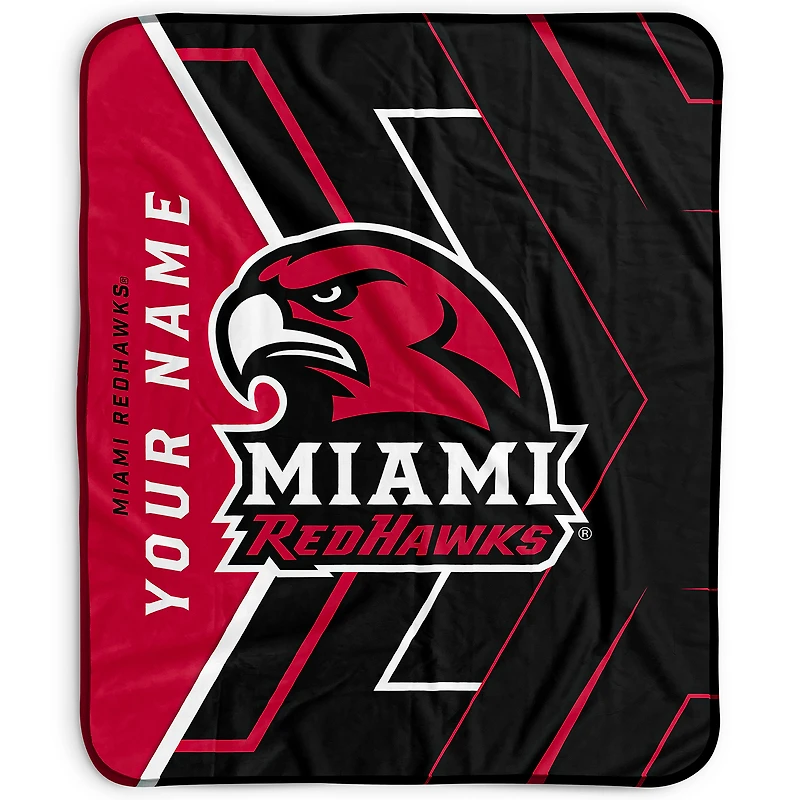 Pegasus Miami University RedHawks 50" x 60" Arrow Personalized Fleece Blanket