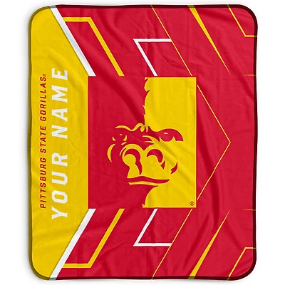 Pegasus Pittsburg State Gorillas 50" x 60" Arrow Personalized Fleece Blanket