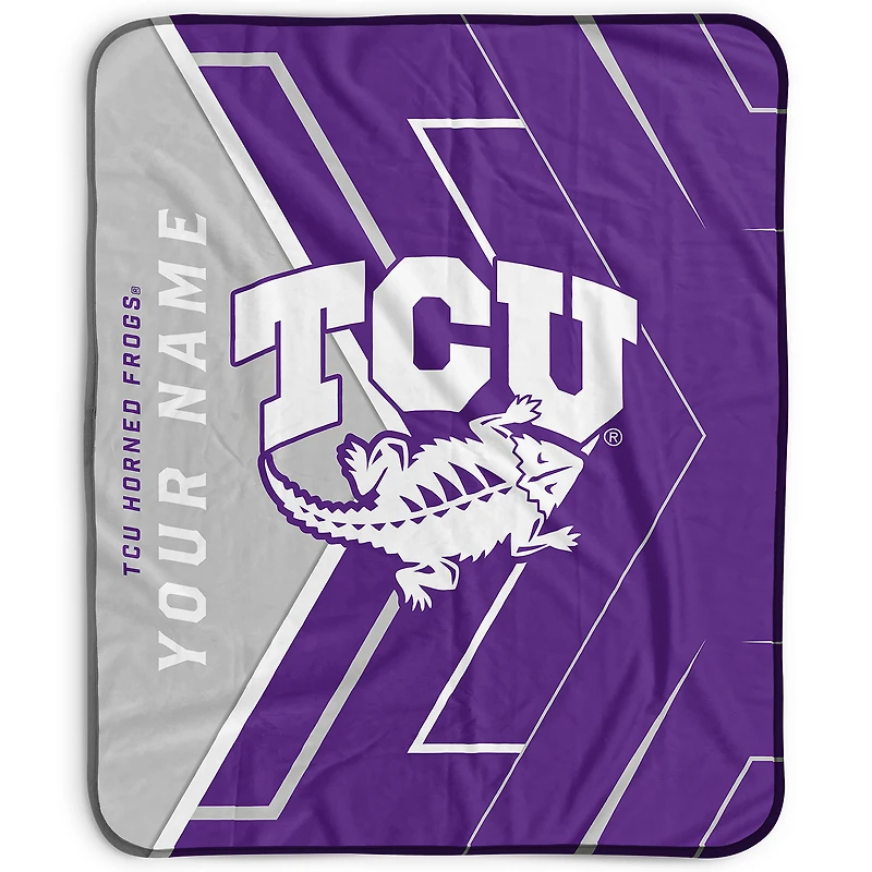 Pegasus TCU Horned Frogs 50" x 60" Arrow Personalized Fleece Blanket