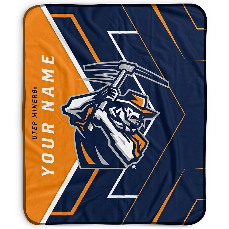 Pegasus UTEP Miners 50" x 60" Arrow Personalized Fleece Blanket