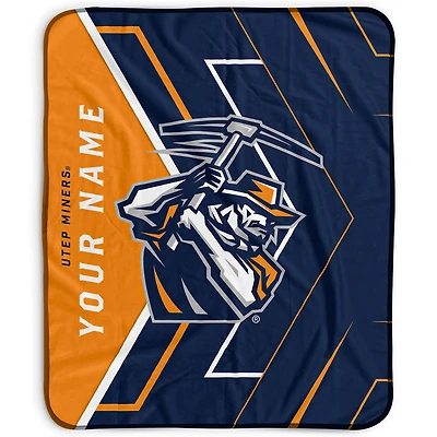 Pegasus UTEP Miners 50" x 60" Arrow Personalized Fleece Blanket