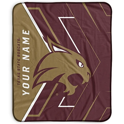 Pegasus Texas State Bobcats 50" x 60" Arrow Personalized Fleece Blanket