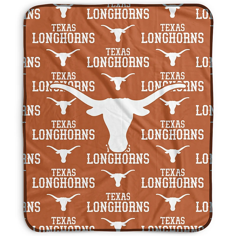 Pegasus Texas Longhorns 50" x 60" Repeat Wordmark Fleece Blanket