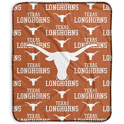 Pegasus Texas Longhorns 50" x 60" Repeat Wordmark Fleece Blanket