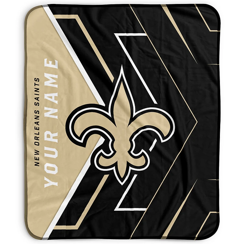 Pegasus New Orleans Saints 50" x 60" Arrow Personalized Fleece Blanket